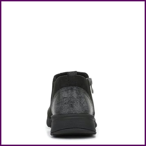 Women's Comfort Ankle Bootie Side Zip Stretch Leather Lug Sole - Picture 4 of 8